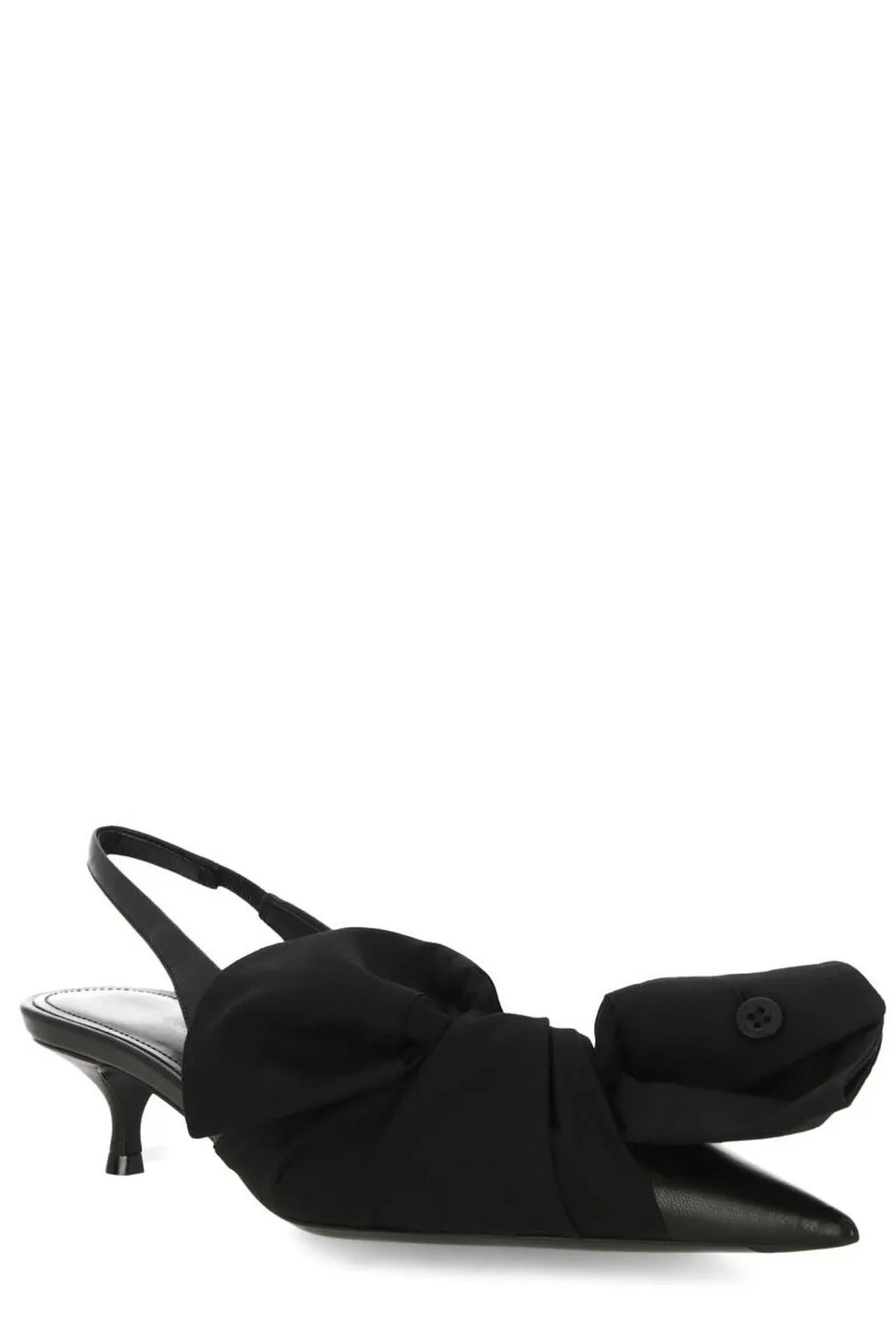 Bow Detailed Slingback Pumps