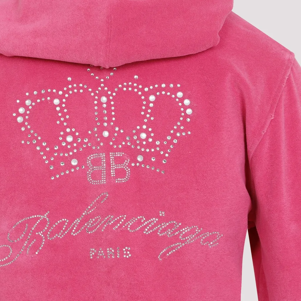 Logo Embellished Zip-Up Jacket