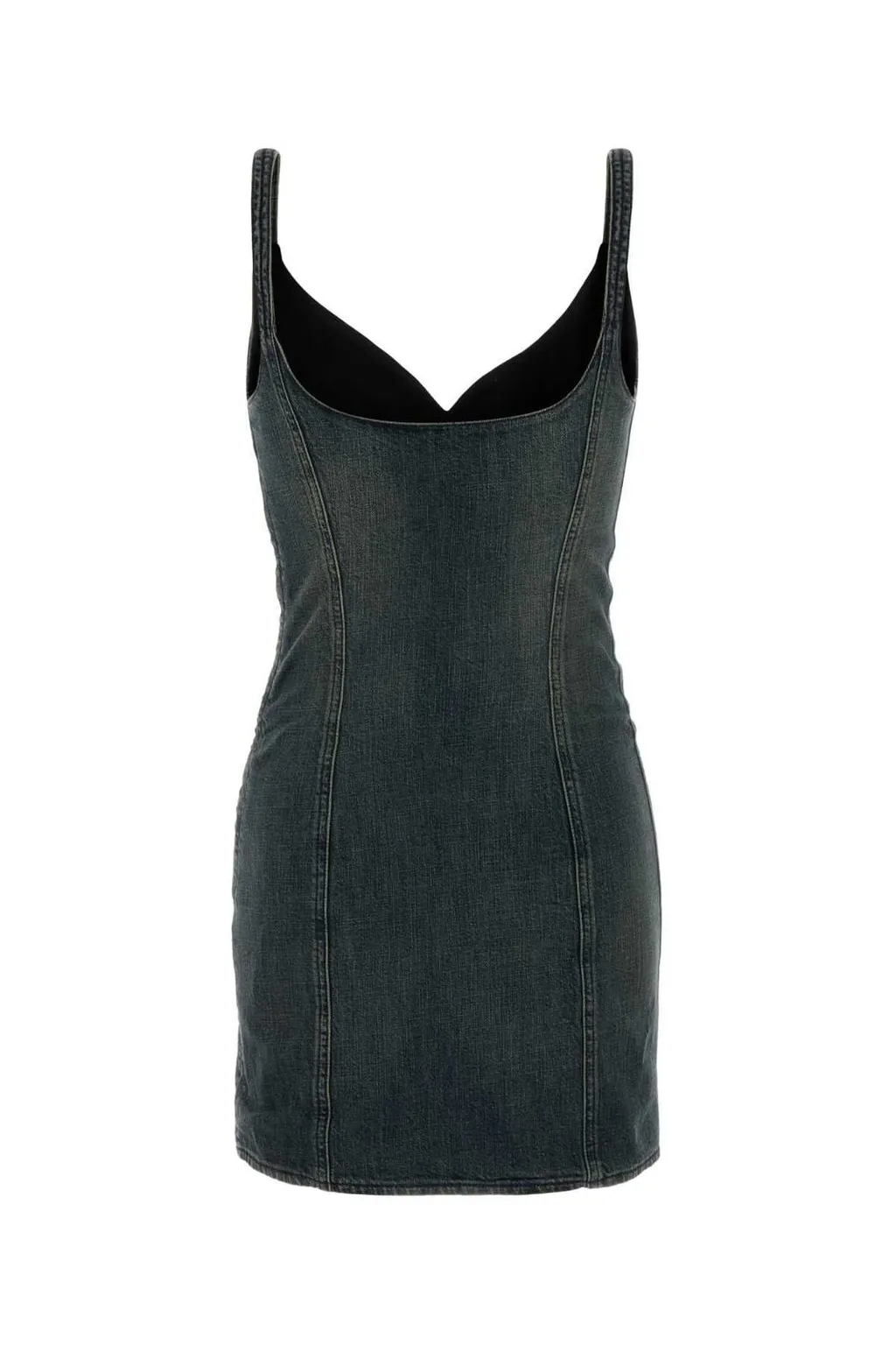 Corseted Denim Mini Dress