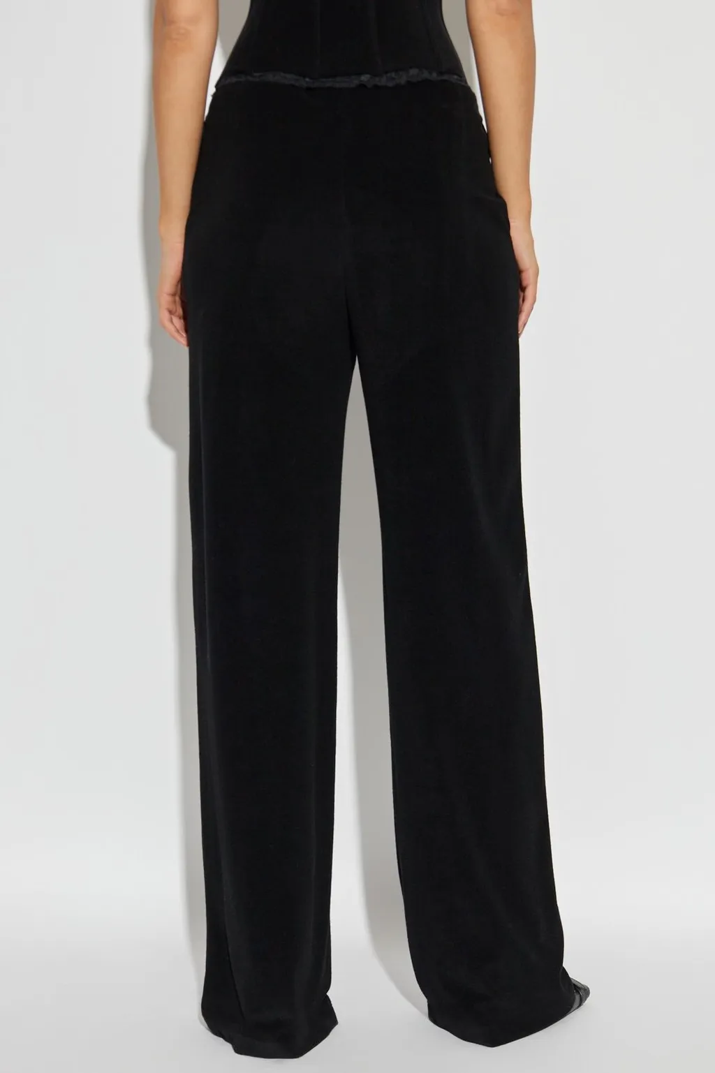 Lace Detailed Wide-Leg Pants