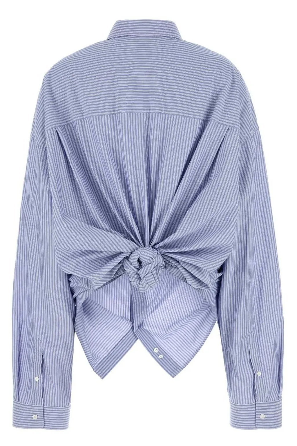 Knot Detailed Striped Shirt