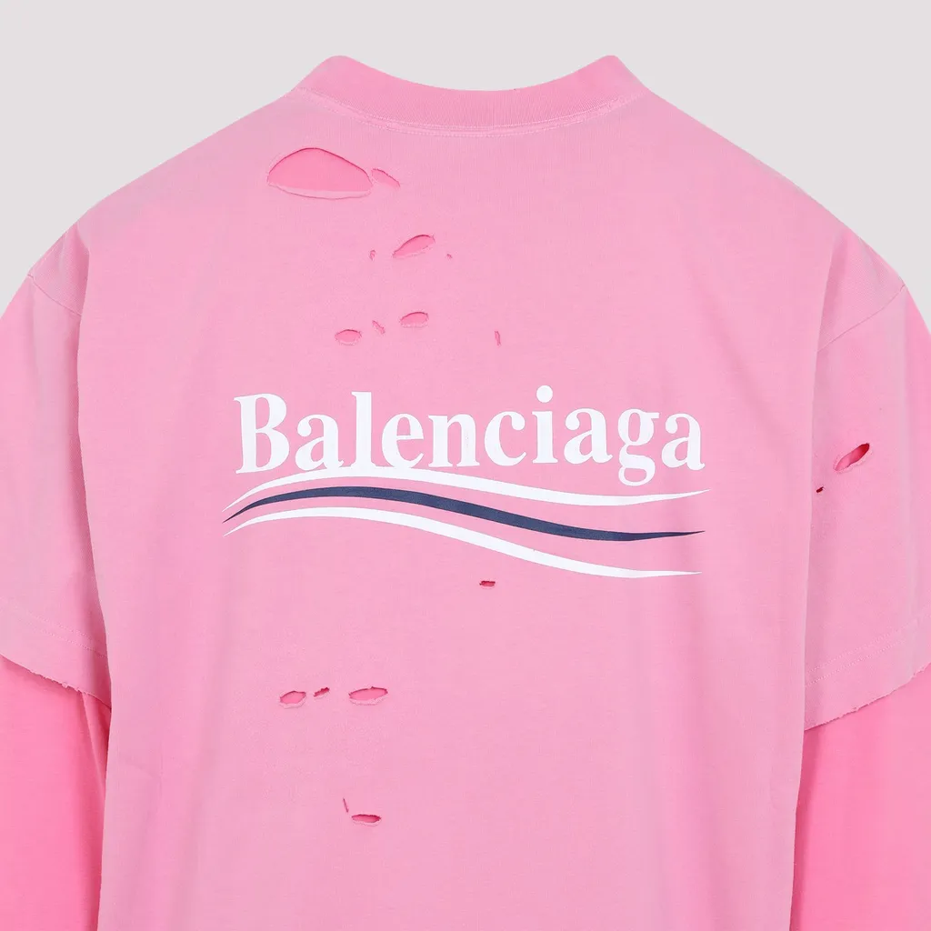 Destroyed Layered Long-Sleeved T-Shirt