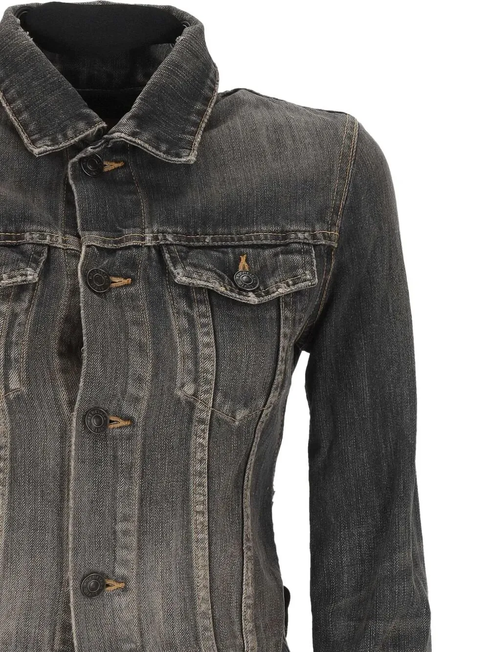 Lace-Up Denim Jacket