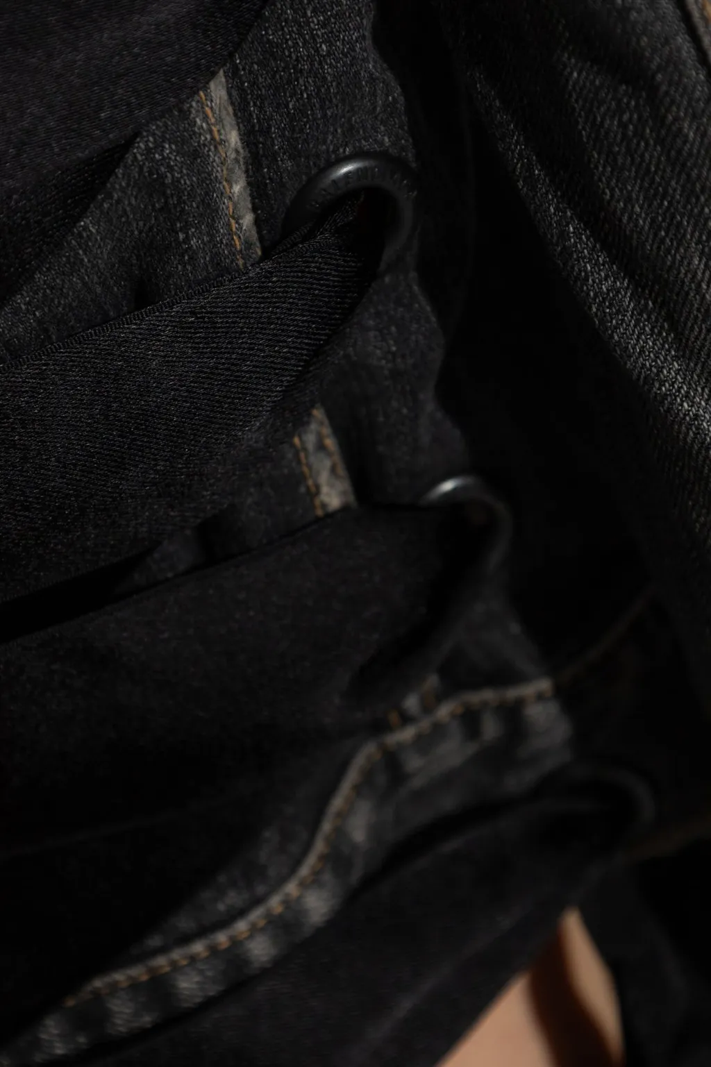 Lace-Up Denim Jacket