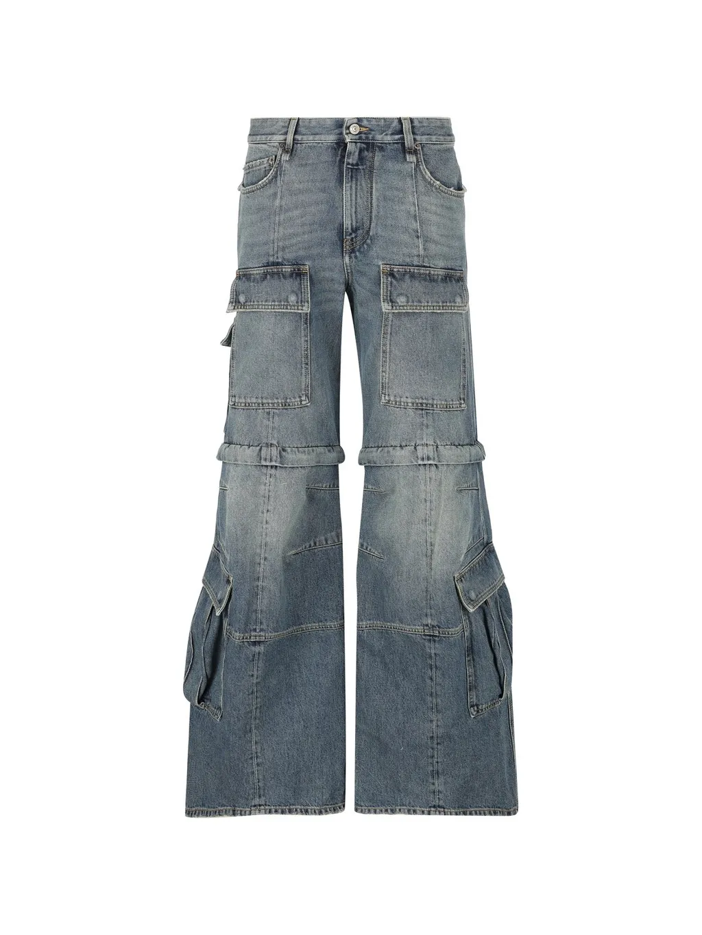 Flared Cargo Jeans