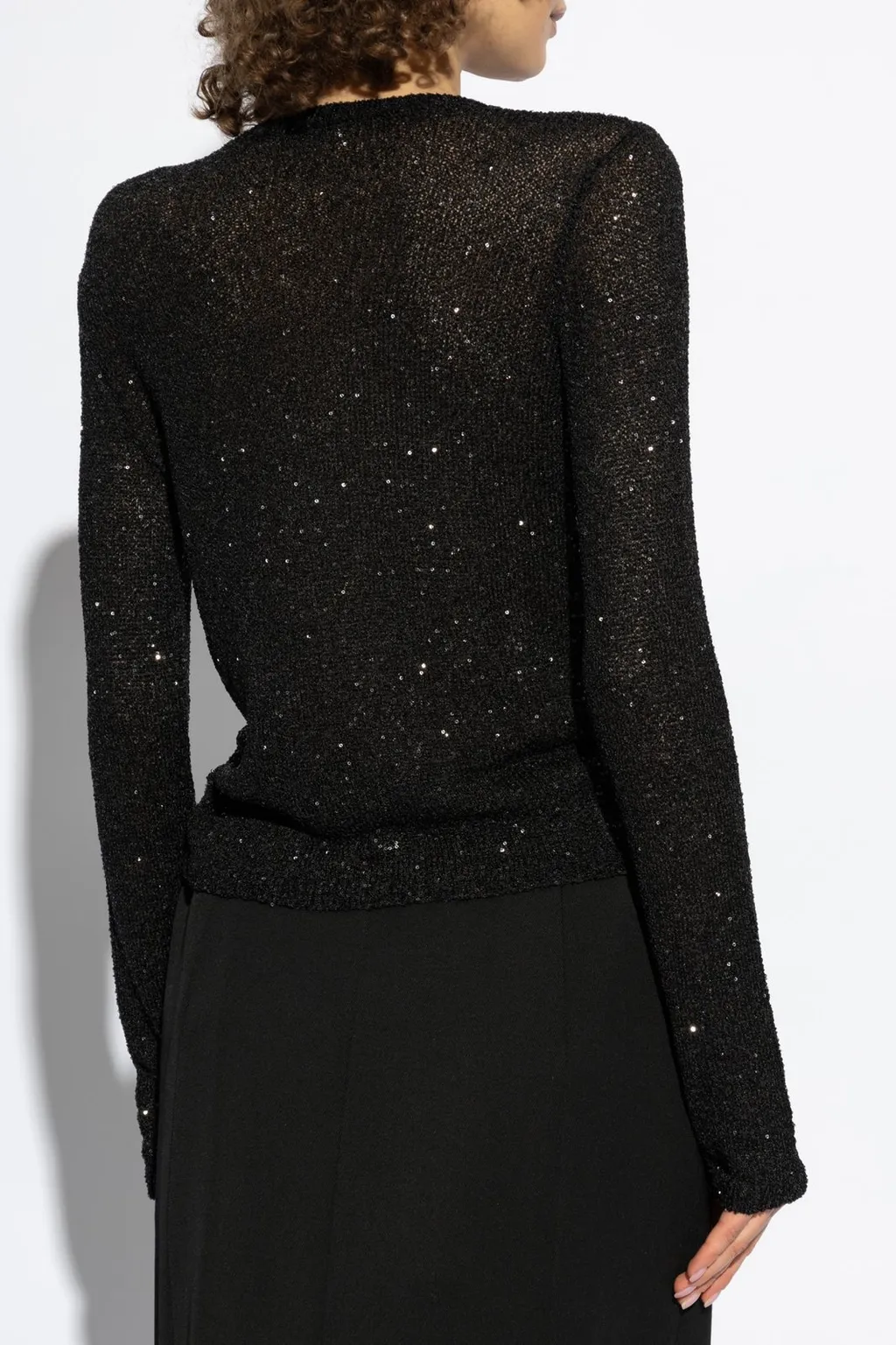 Sequinned Long-Sleeve Top