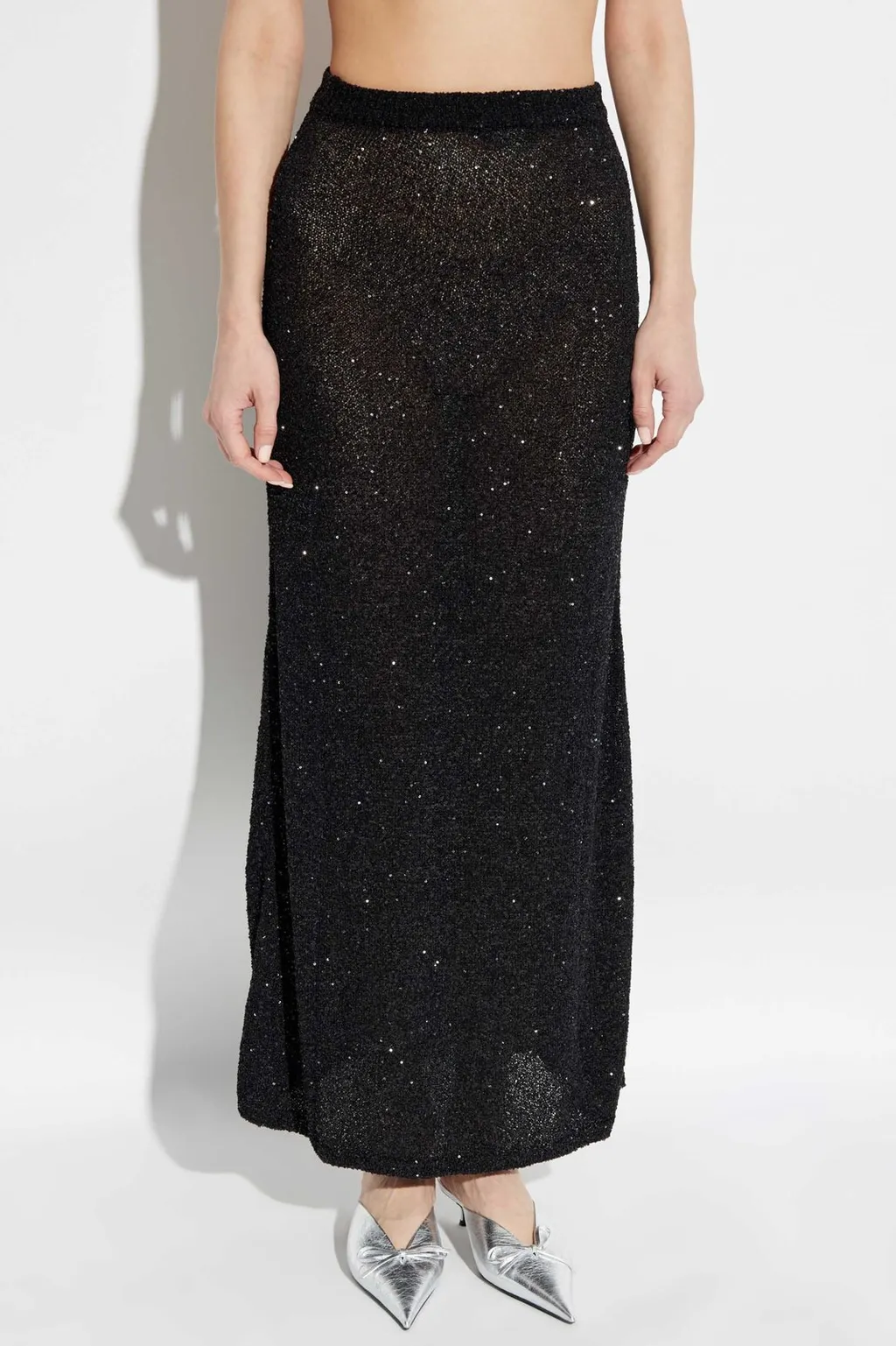 Sequin Embellished Maxi Skirt