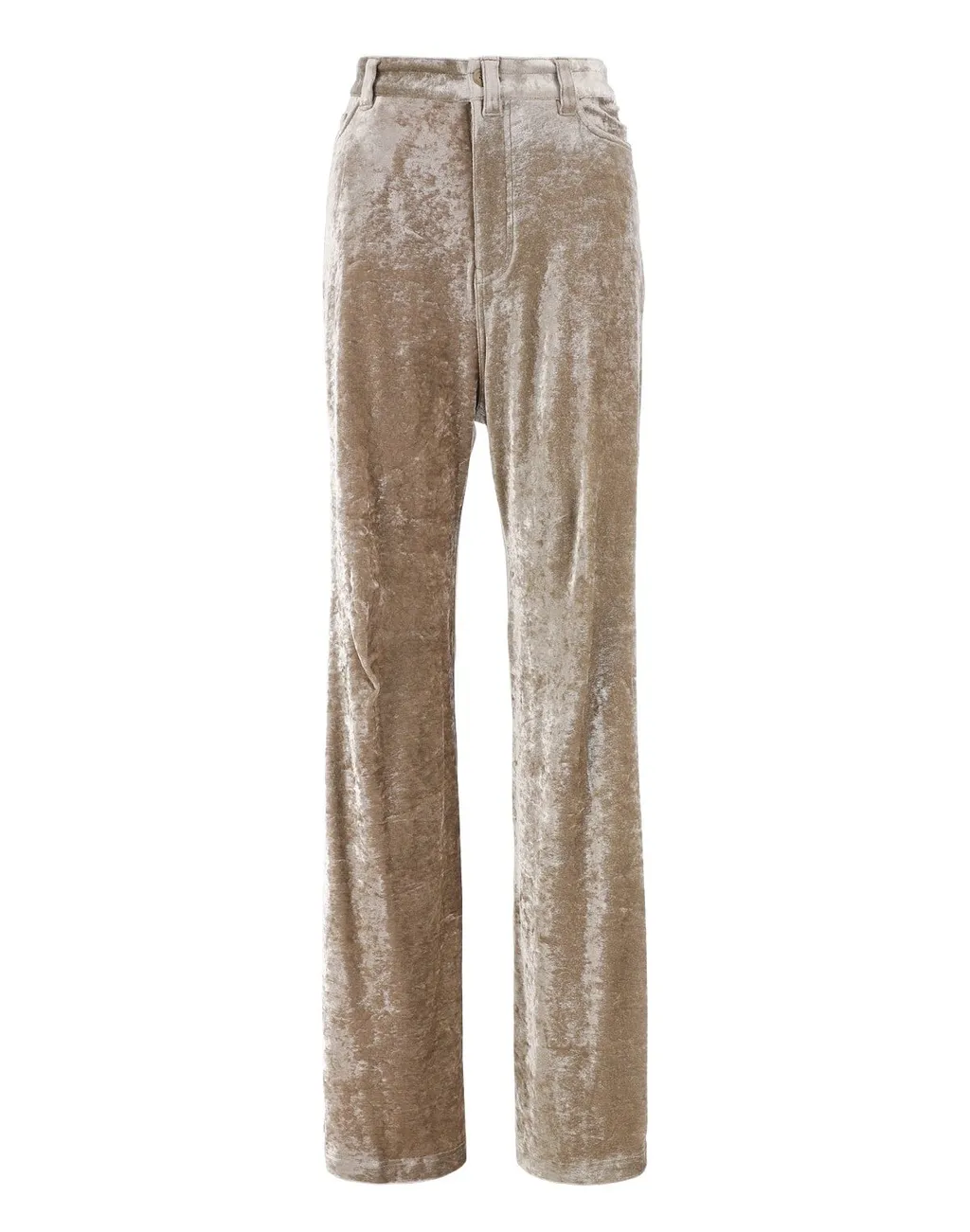 Wide-Leg Chenille Trousers