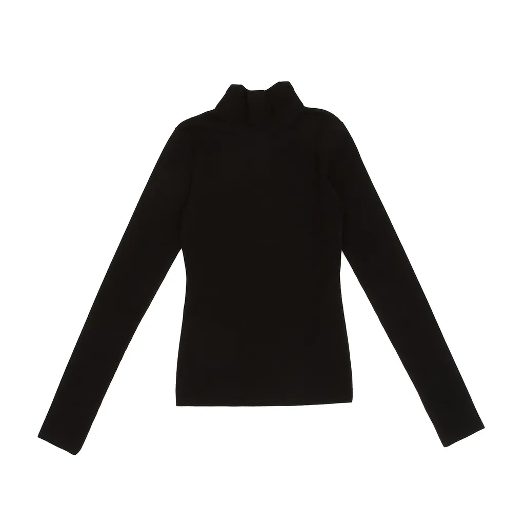 Long-Sleeved Knit Polo Top