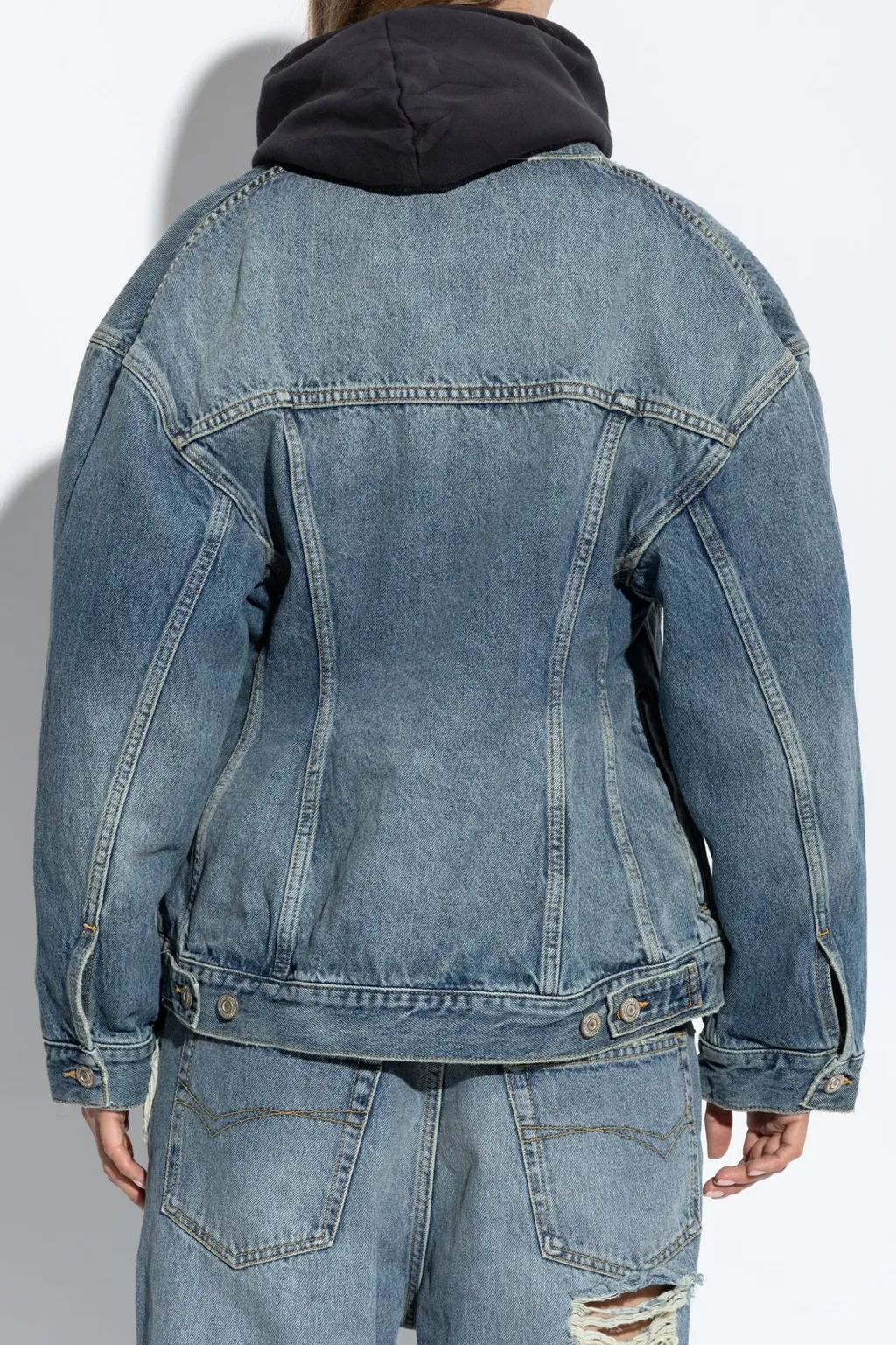 Collared Button-Up Denim Jacket