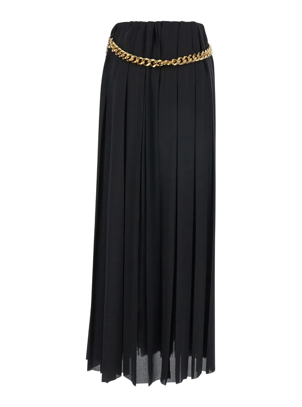 Chunky Chain Pleated Maxi Skirt