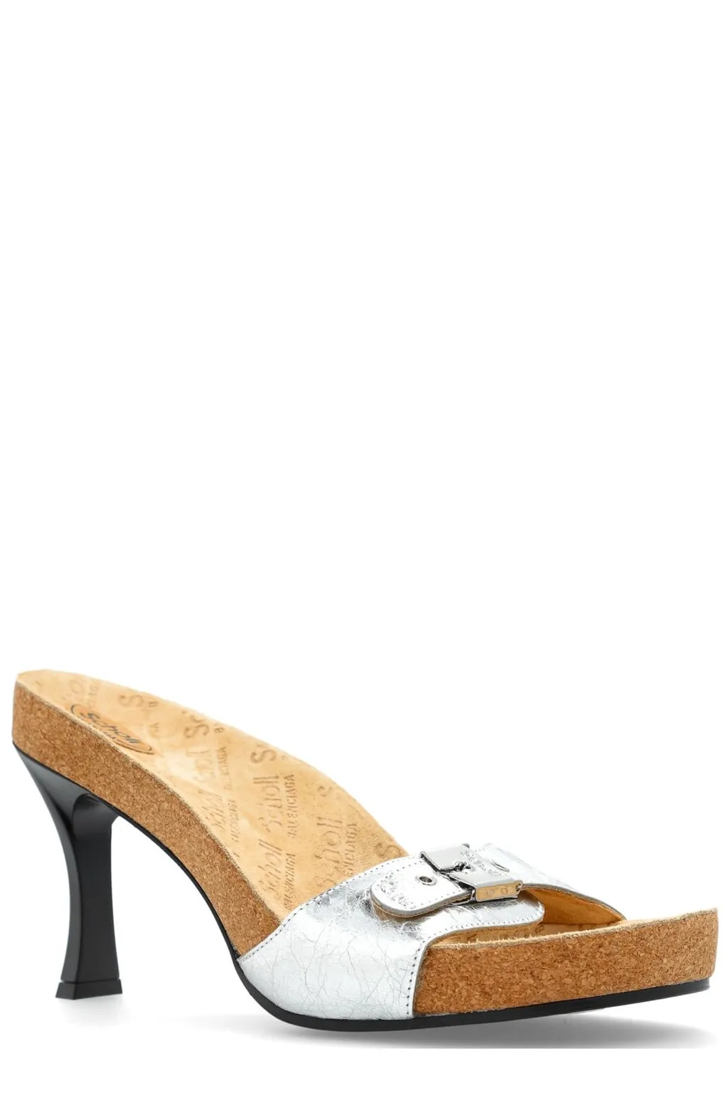 X Scholl Buckle Detailed Heeled Sandals