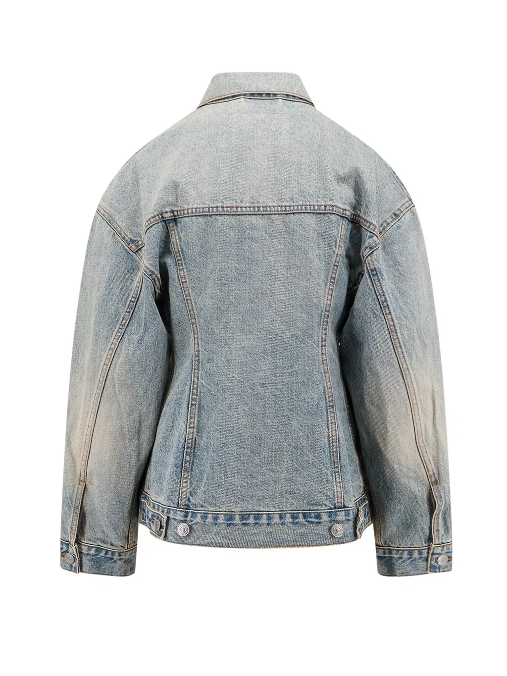 Collared Button-Up Denim Jacket