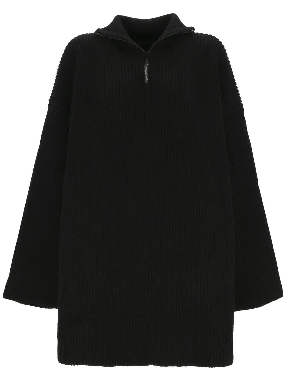 Half-Zip High Neck Poncho