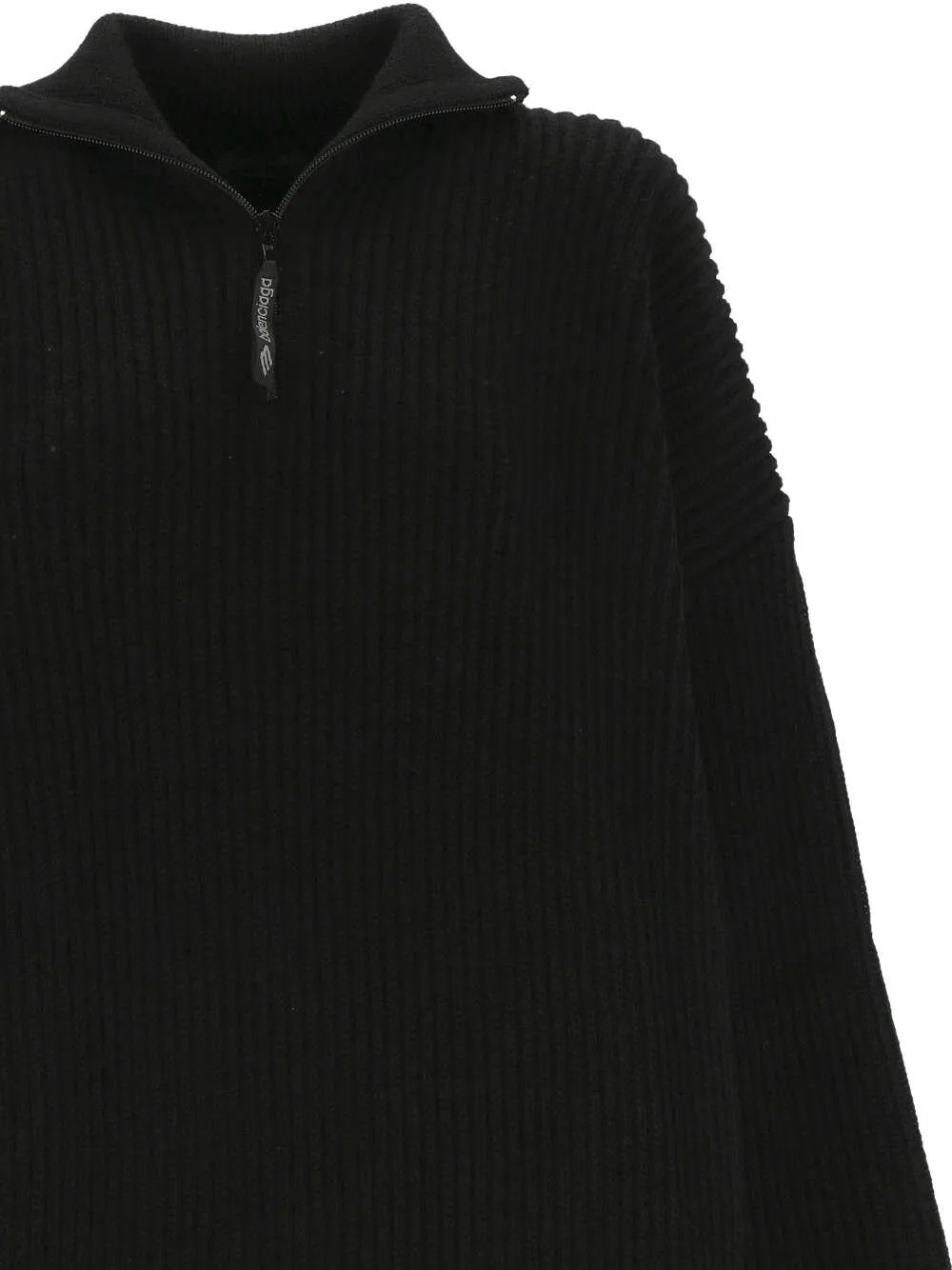 Half-Zip High Neck Poncho
