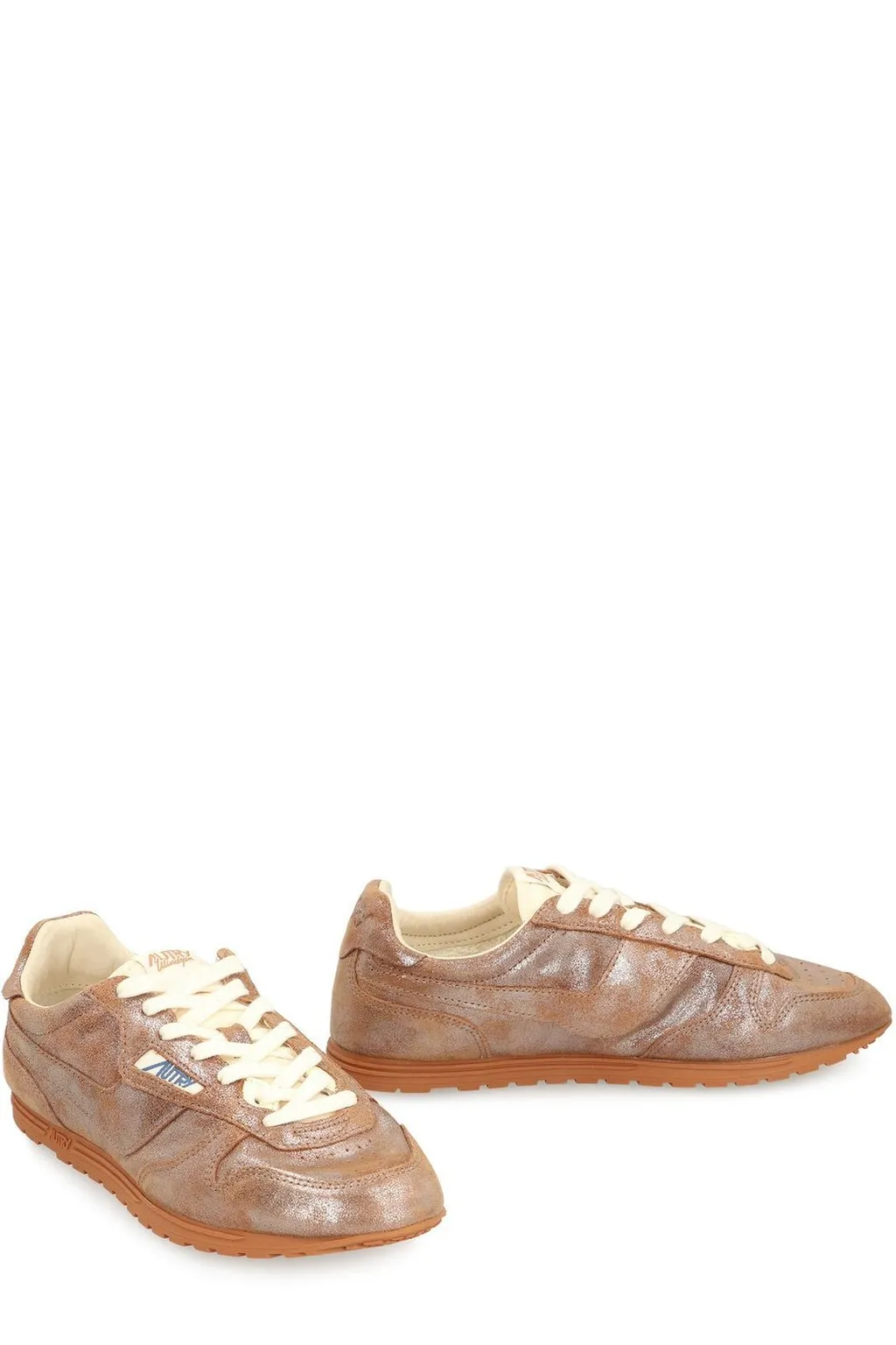 Metallic Effect Low Top Sneakers