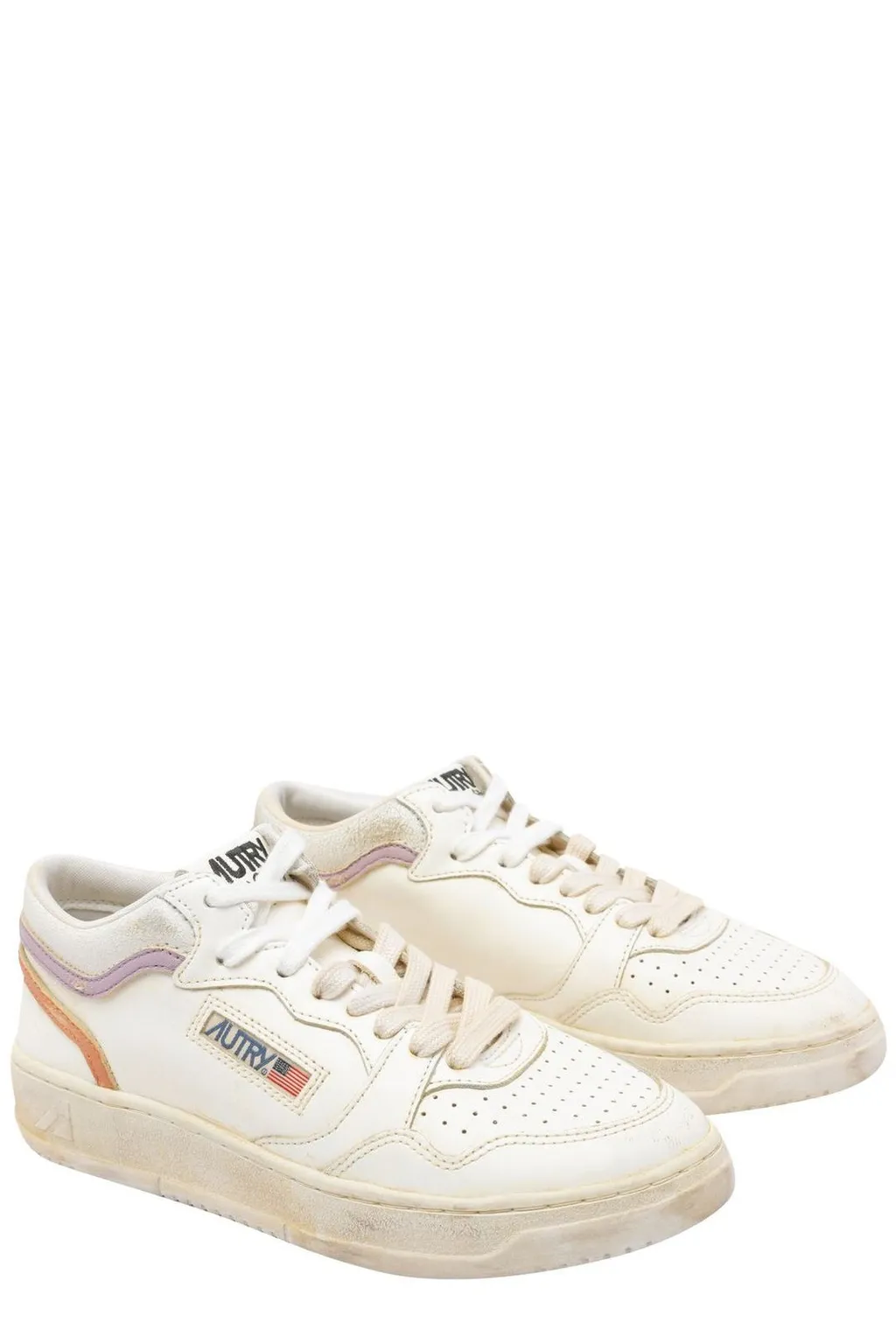 Stripped Lace-Up Sneakers