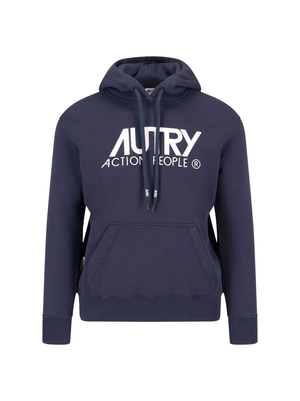 Logo Embroidered Drawstring Hoodie