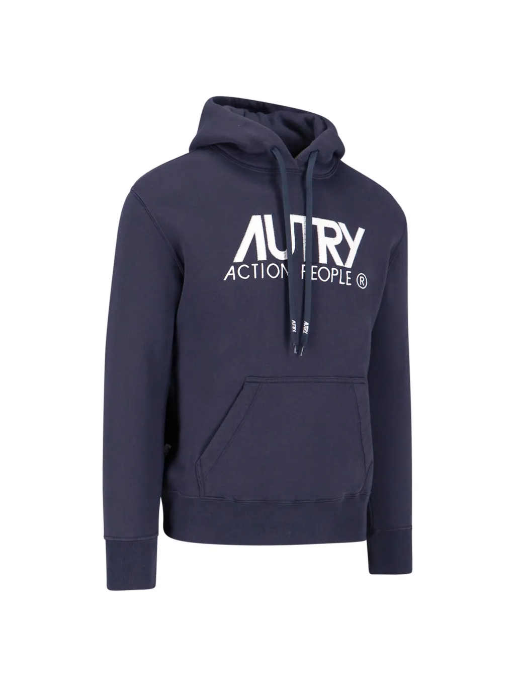 Logo Embroidered Drawstring Hoodie