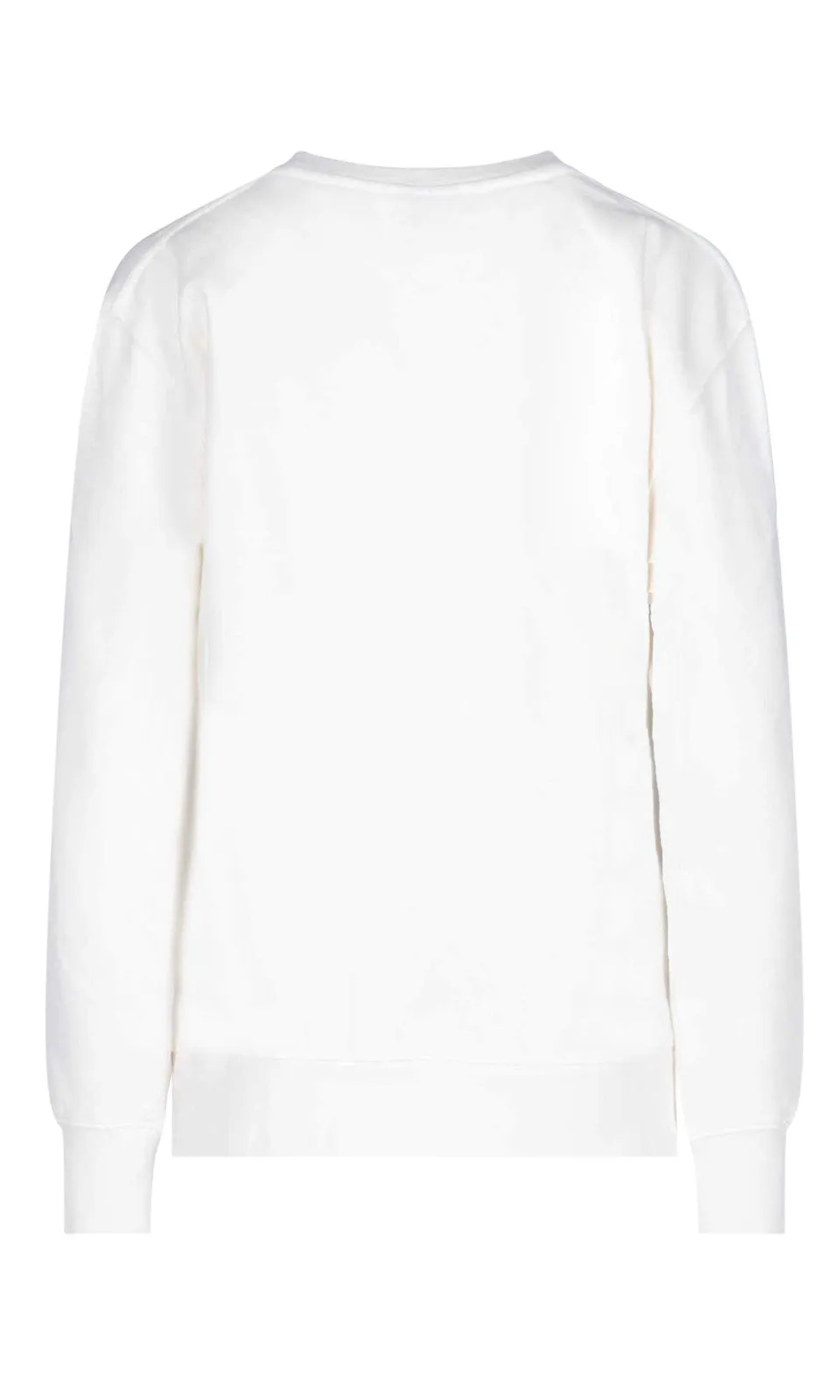Slogan Flocked Crewneck Sweatshirt