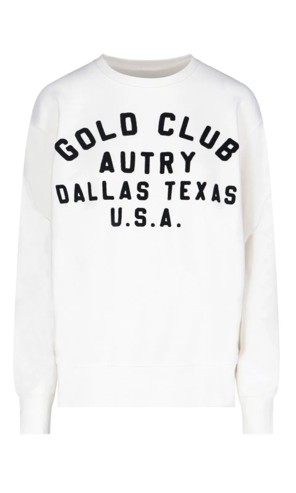 Slogan Flocked Crewneck Sweatshirt