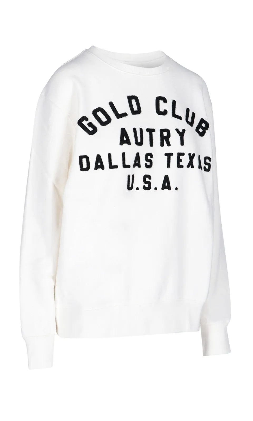 Slogan Flocked Crewneck Sweatshirt