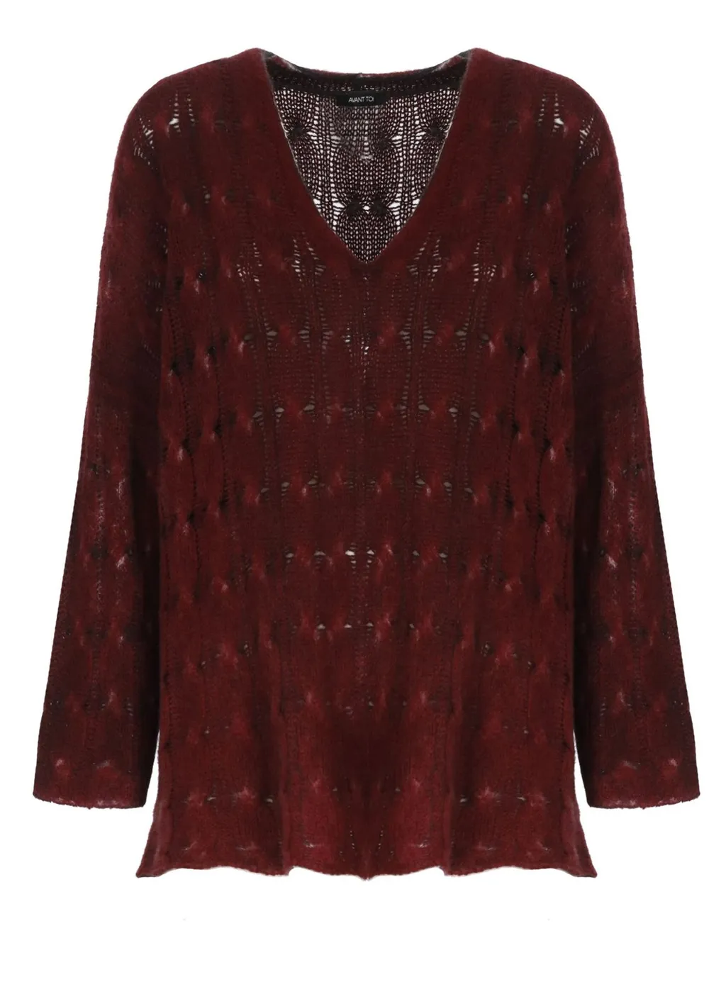 Woven V-Neck Knitwear