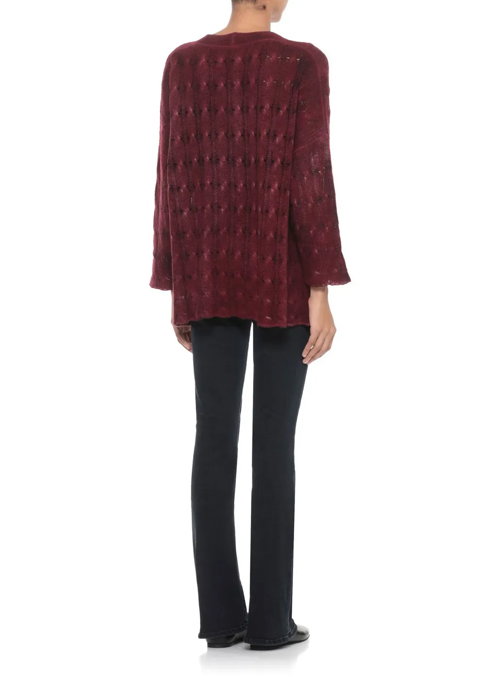 Woven V-Neck Knitwear