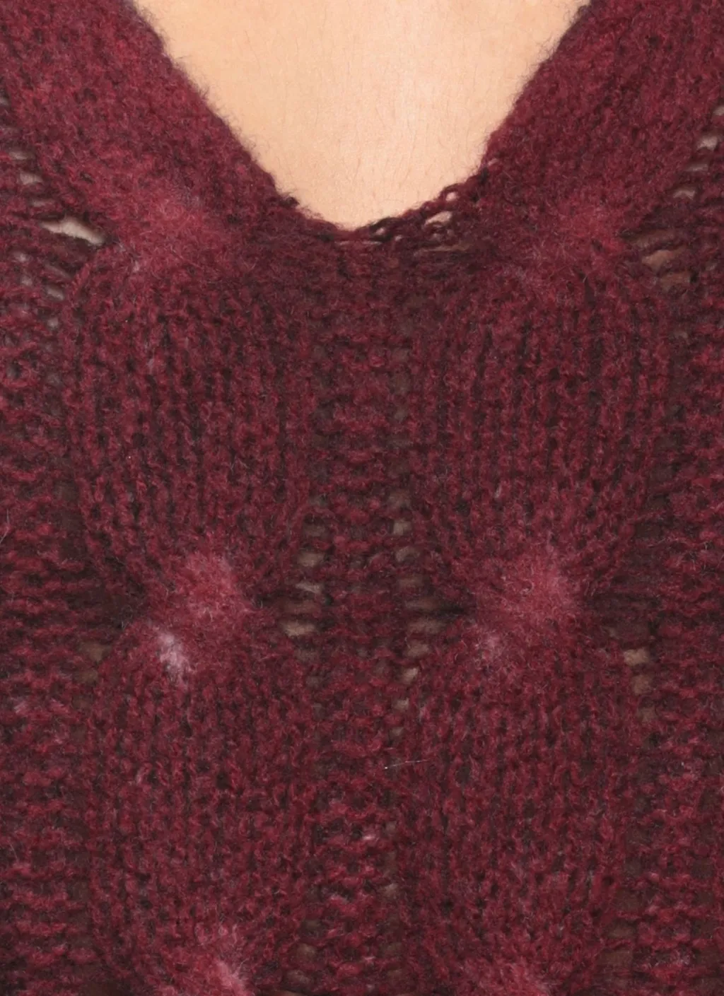 Woven V-Neck Knitwear