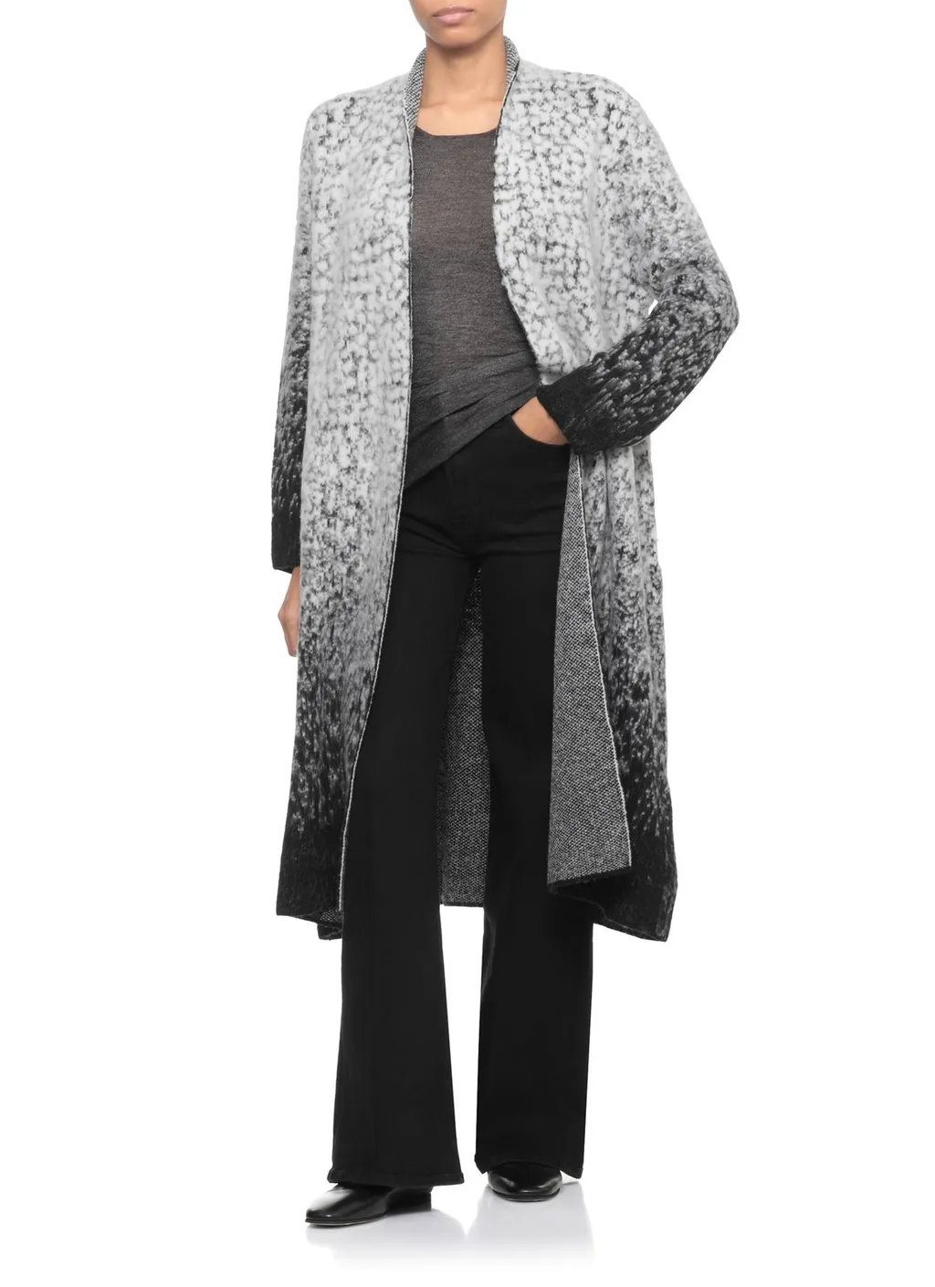 Gradient Wool-Blend Coat
