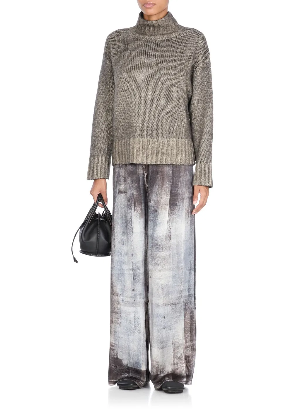 Ribbed High-Neck Knitwear