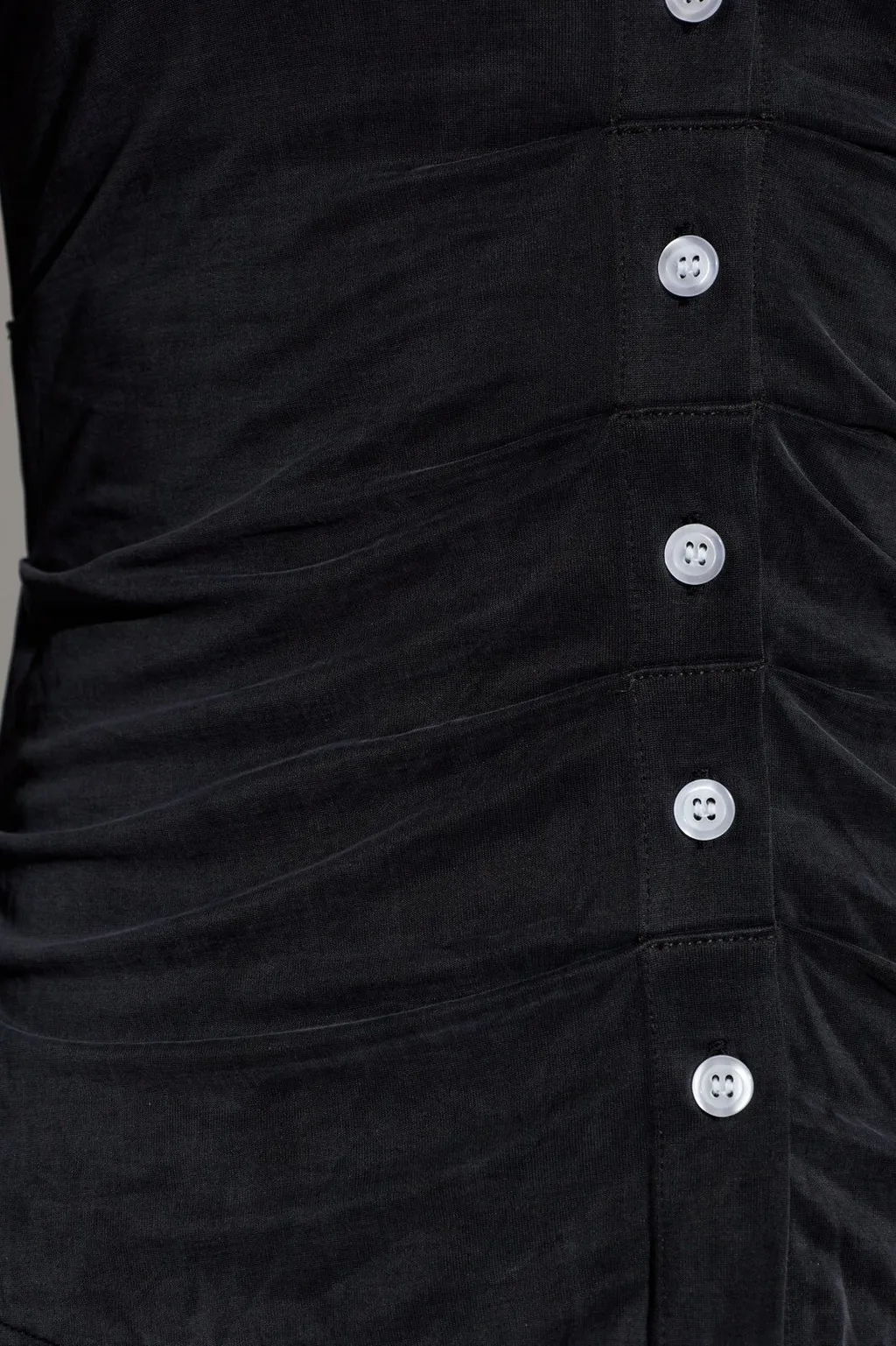 Draped Button-Up Top