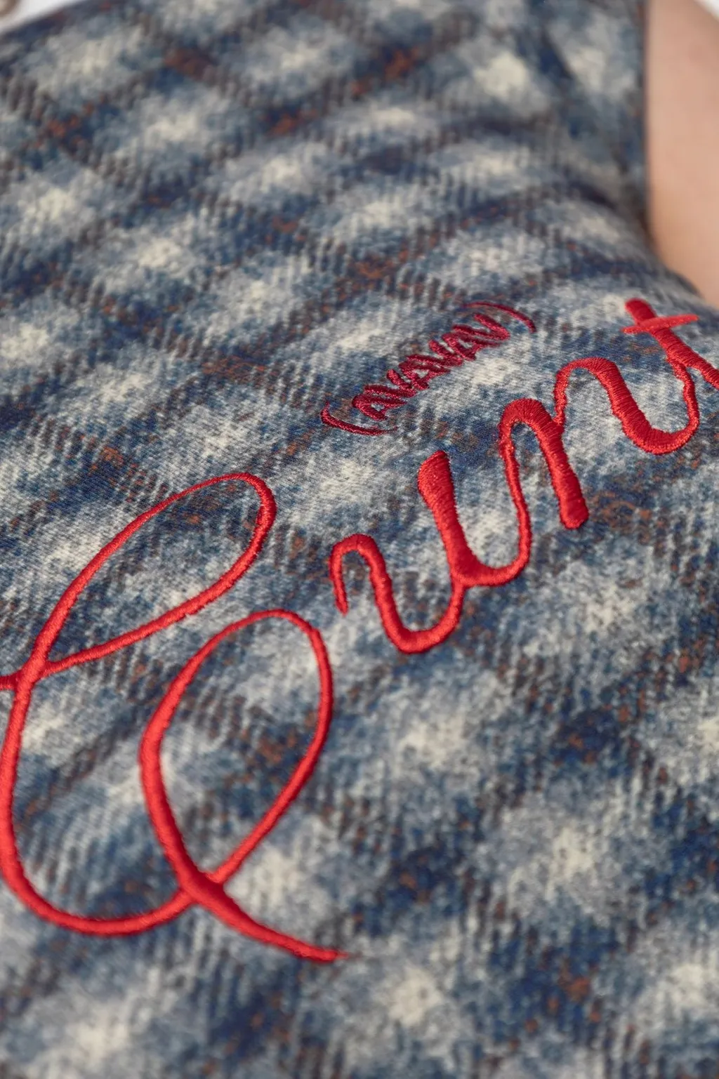 Checkered Inscription T-Shirt