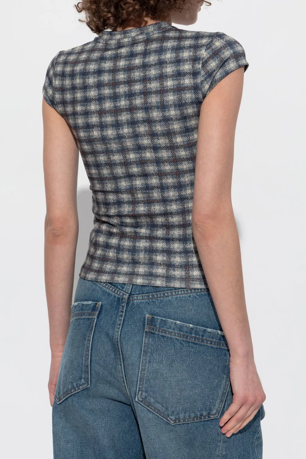 Checkered Inscription T-Shirt