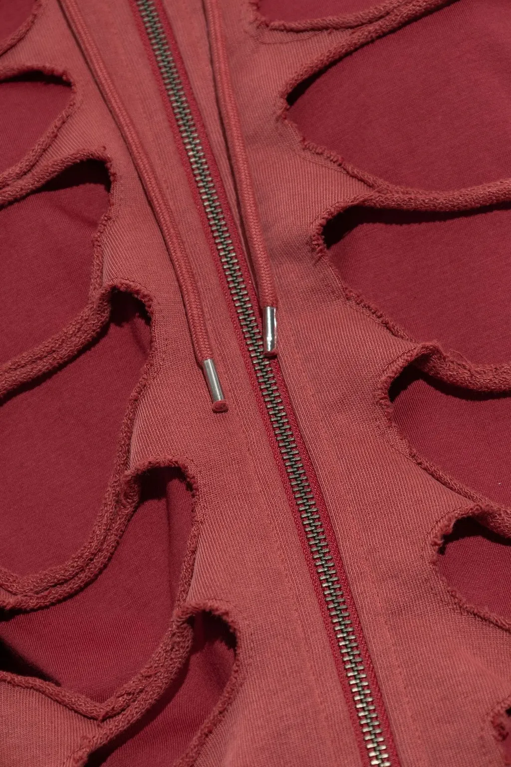 Cut-Out Zip-Up Sweater
