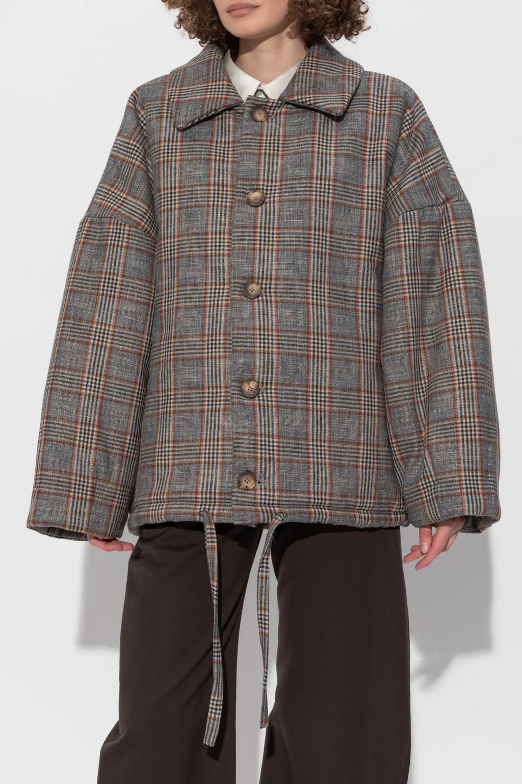 Checked Oversized Jacket