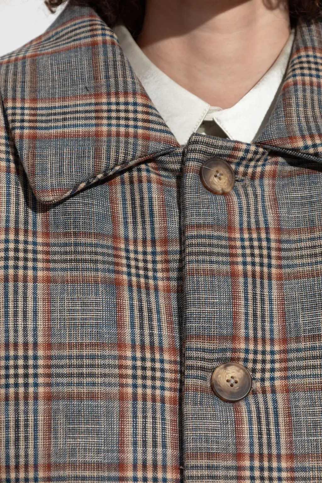 Checked Oversized Jacket