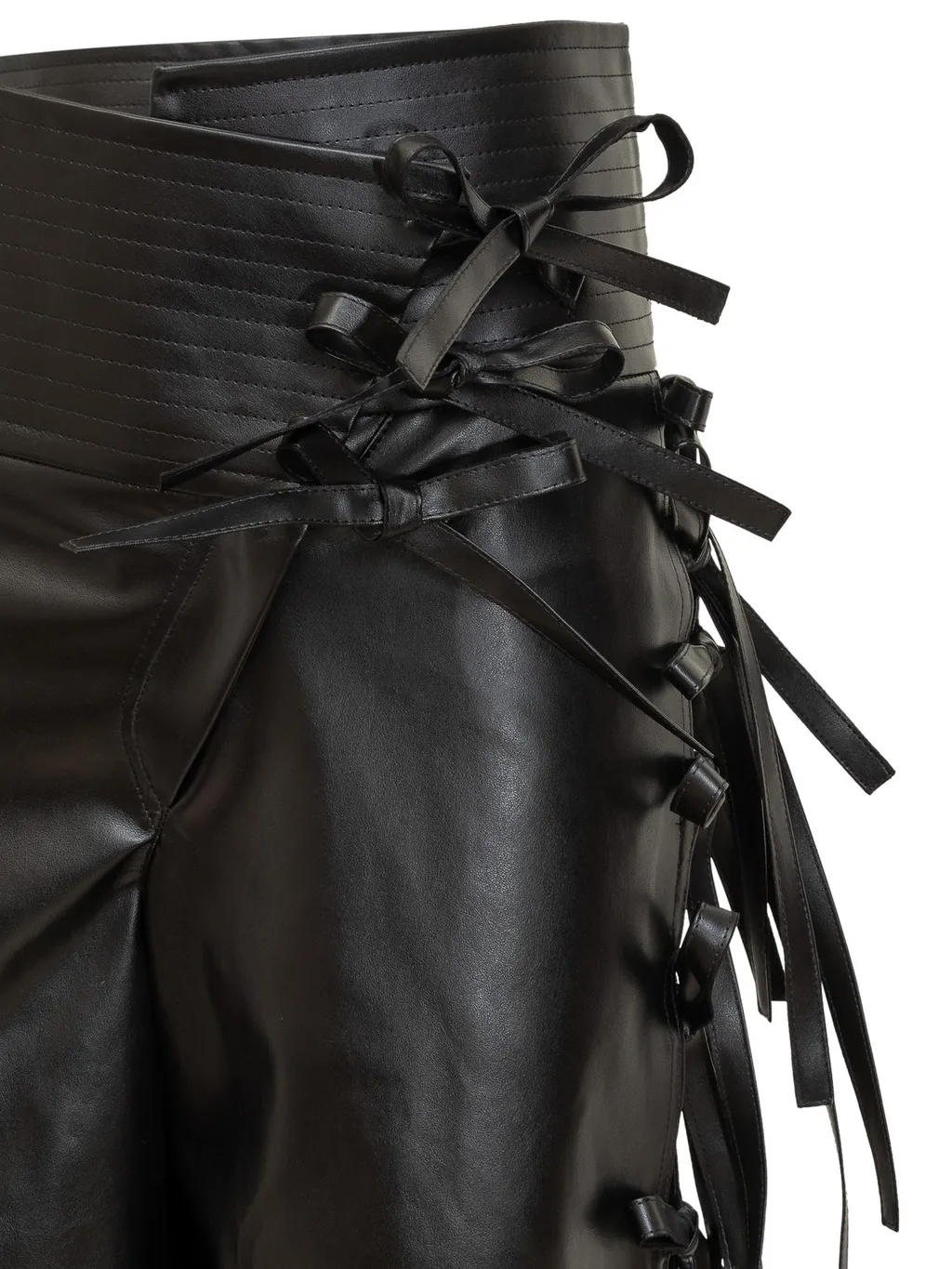 Lace-Up Midi Skirt