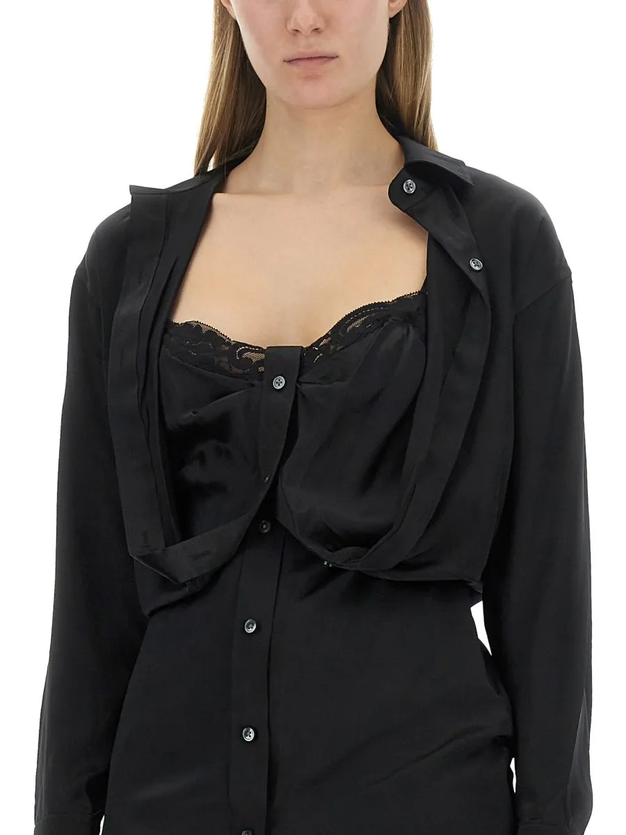 Lace Trim Layered Dress