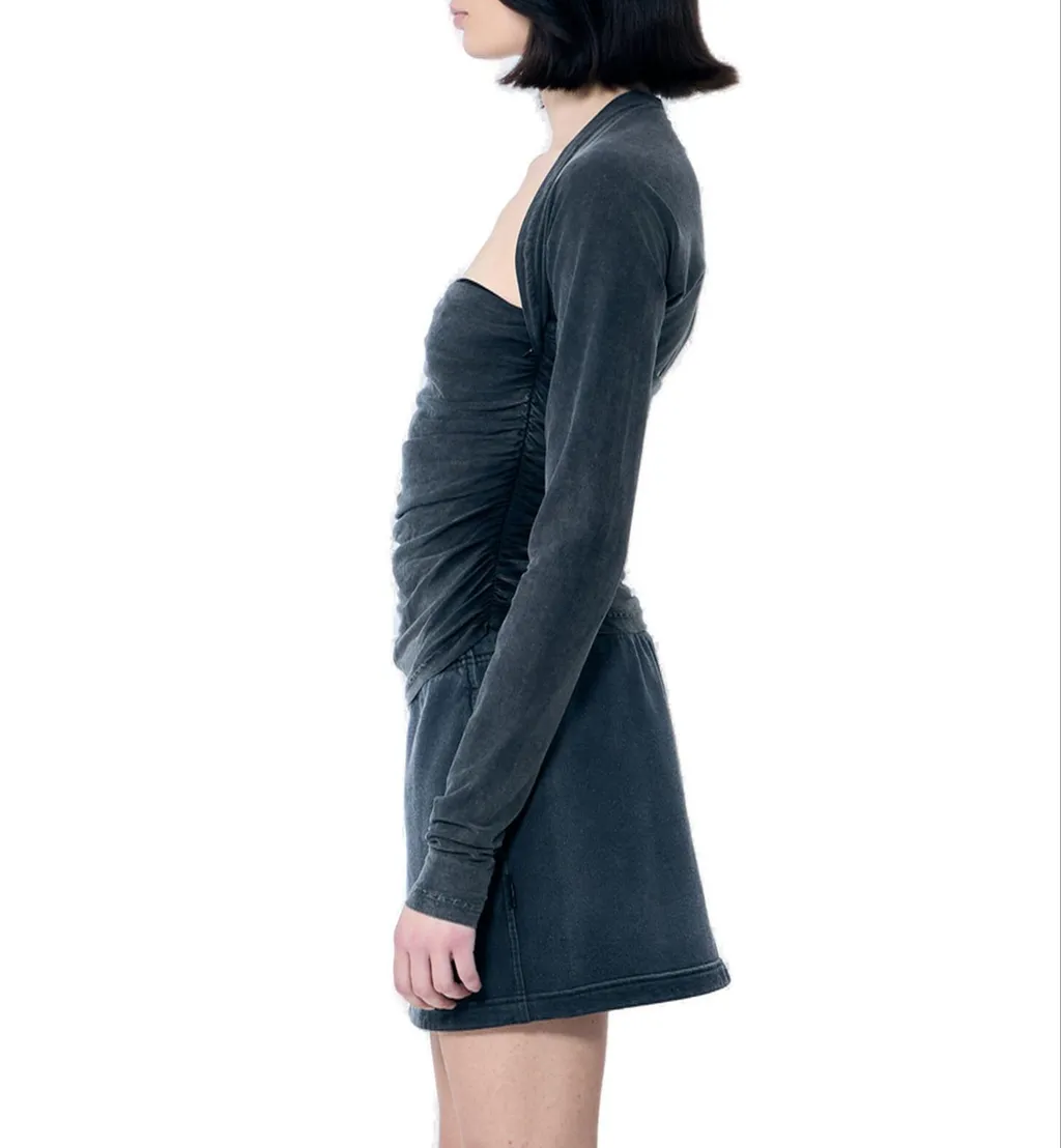 Ruched Square Neck Top