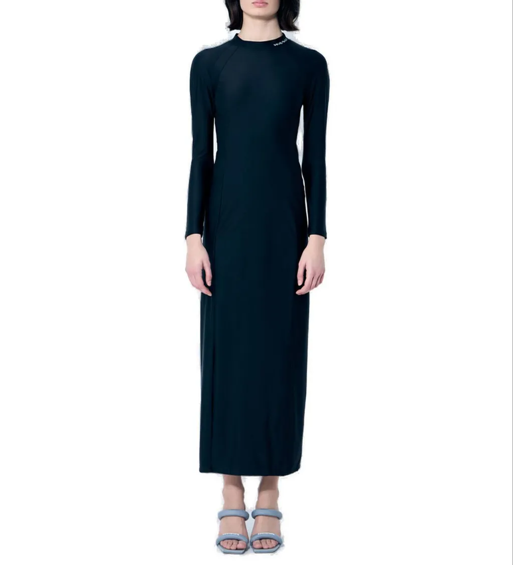 Ruched Wide V-Neck Maxi Dress