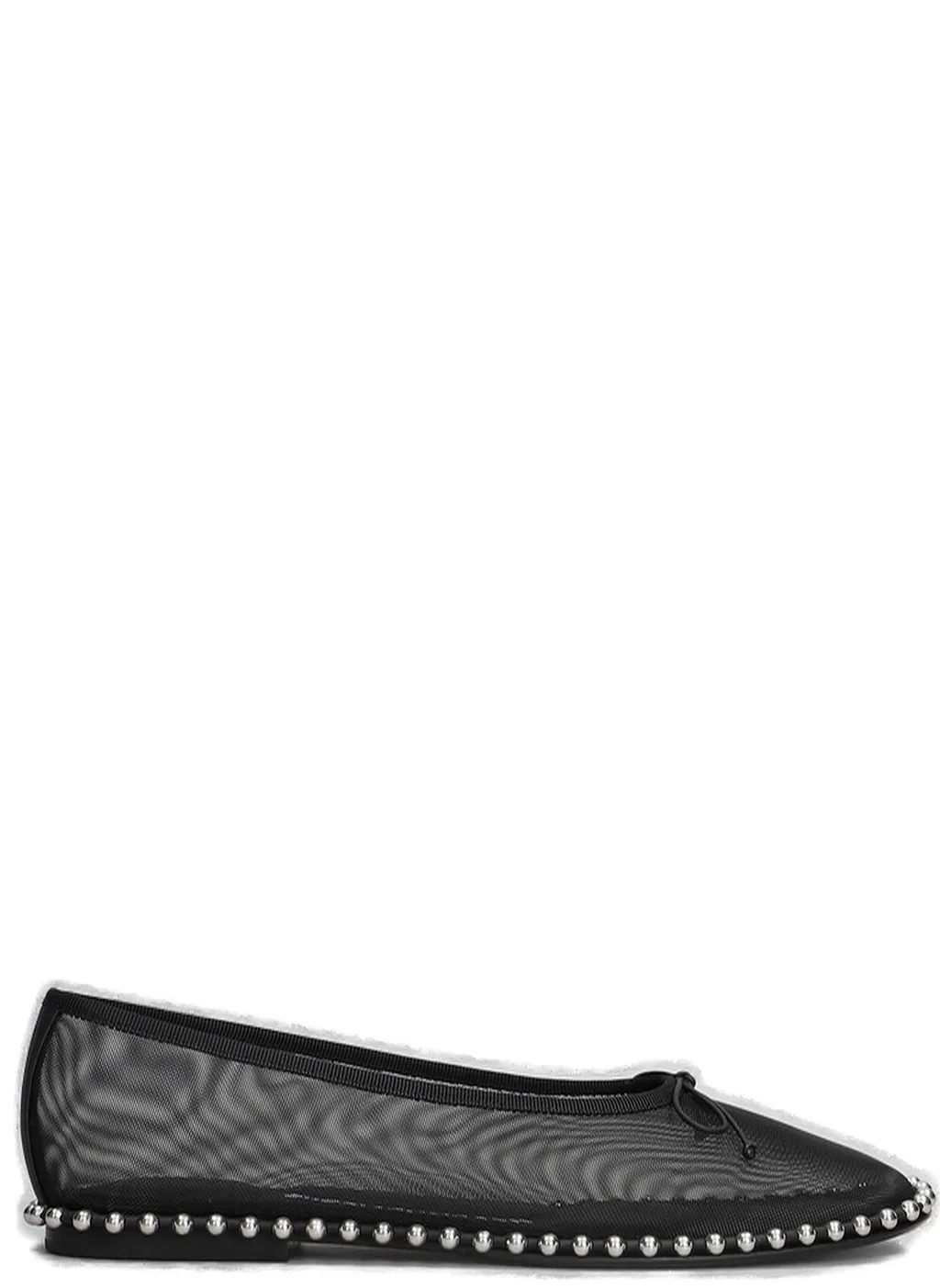 Studded Mesh Flat Shoes