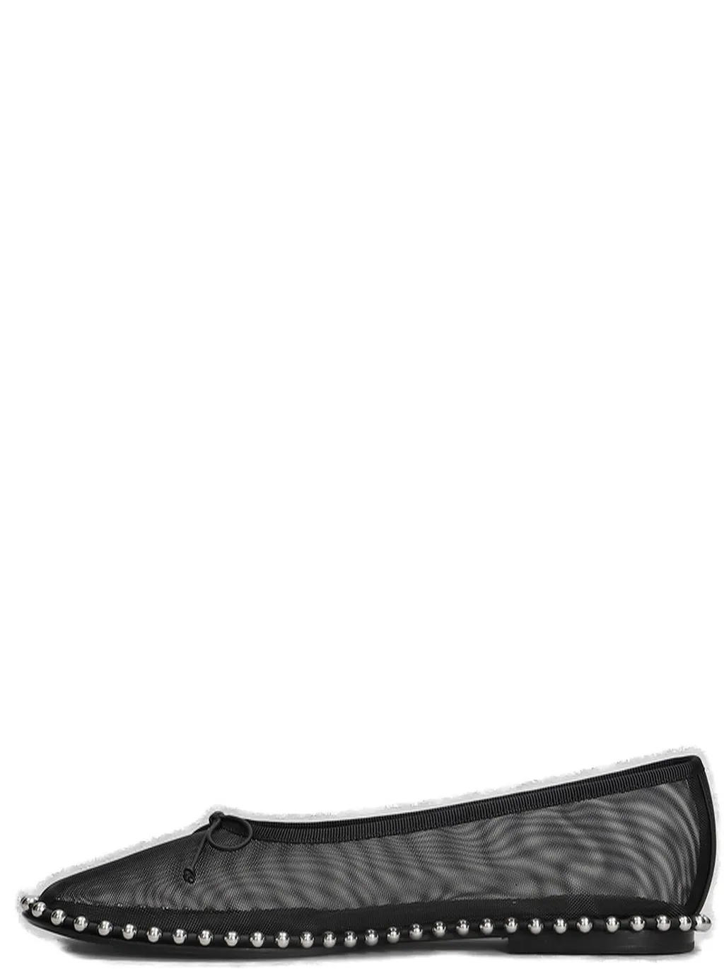 Studded Mesh Flat Shoes