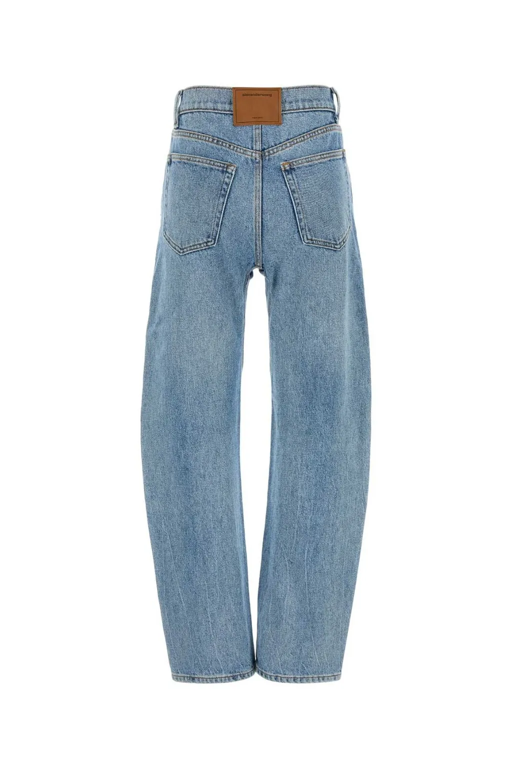 Logo Embossed Mid Rise Jeans