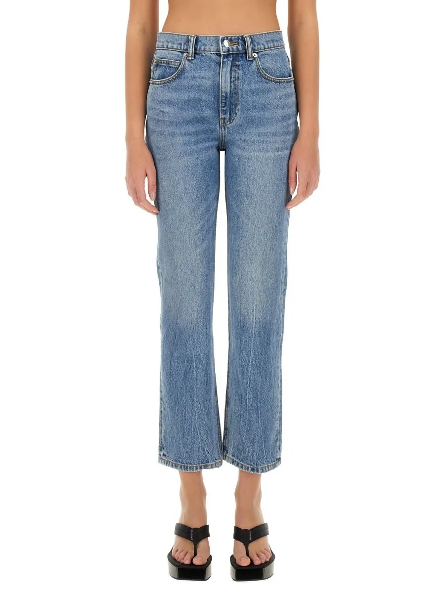 High-Waist Cropped Jeans