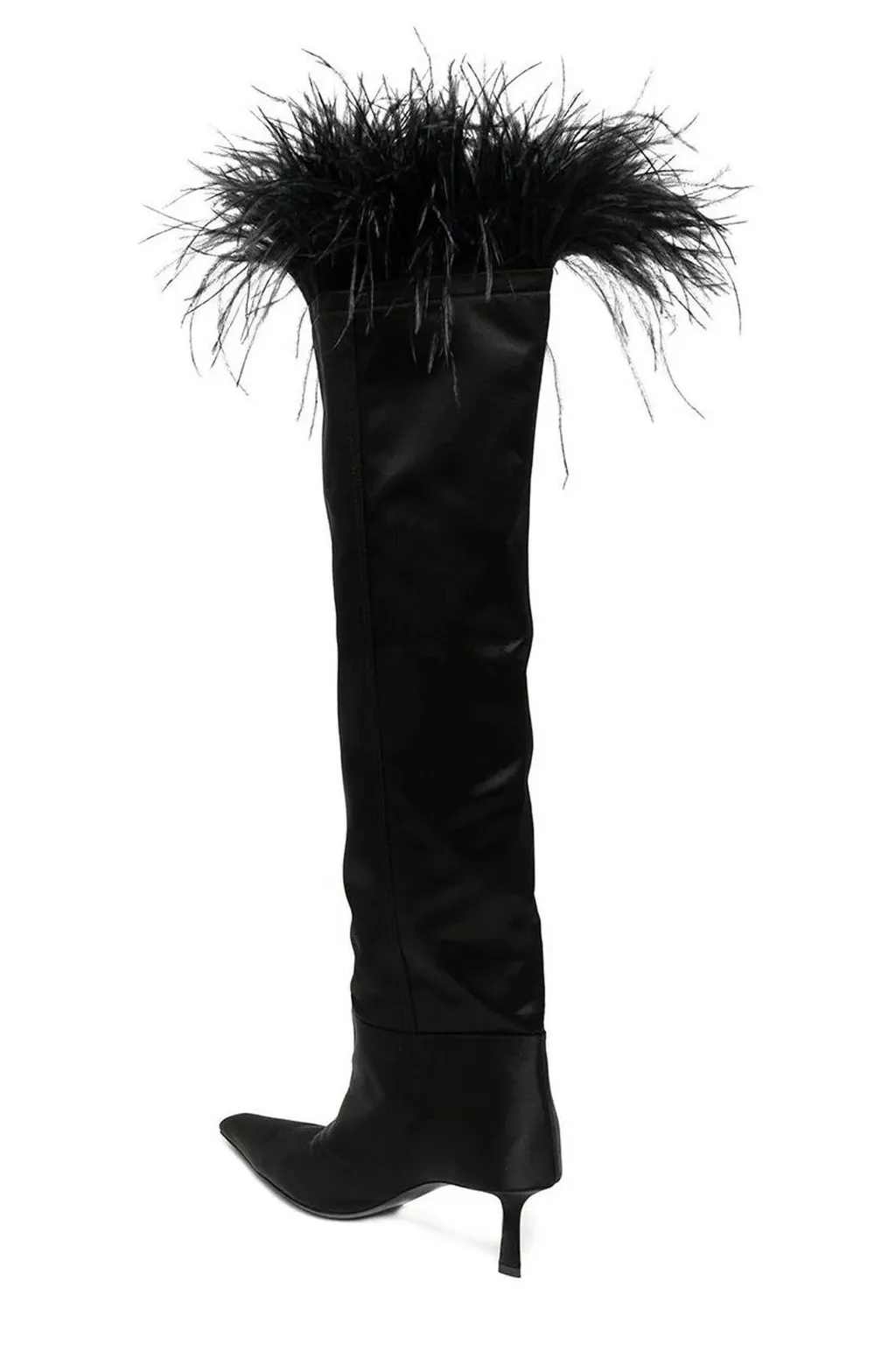 Fluffy Detailed Pointed-Toe Boots