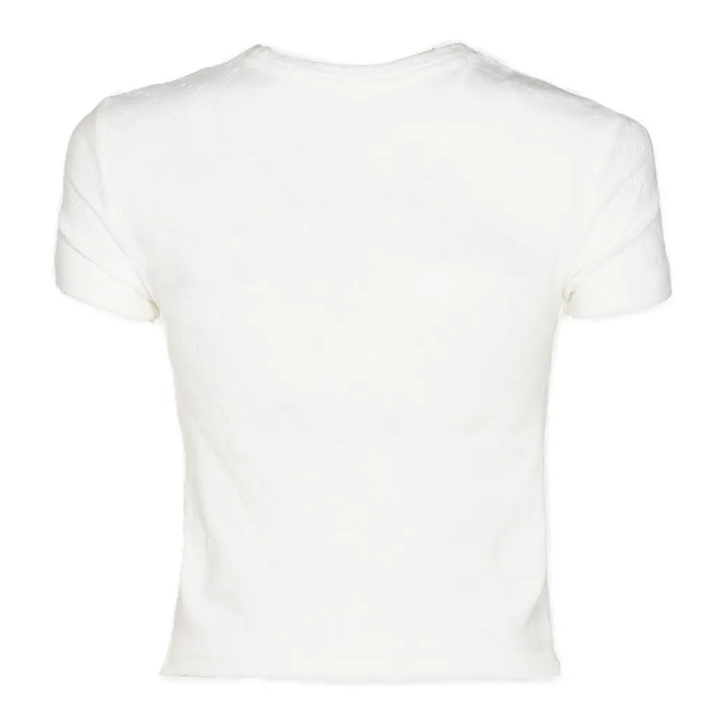 Logo Jacquard Crewneck Knit Top