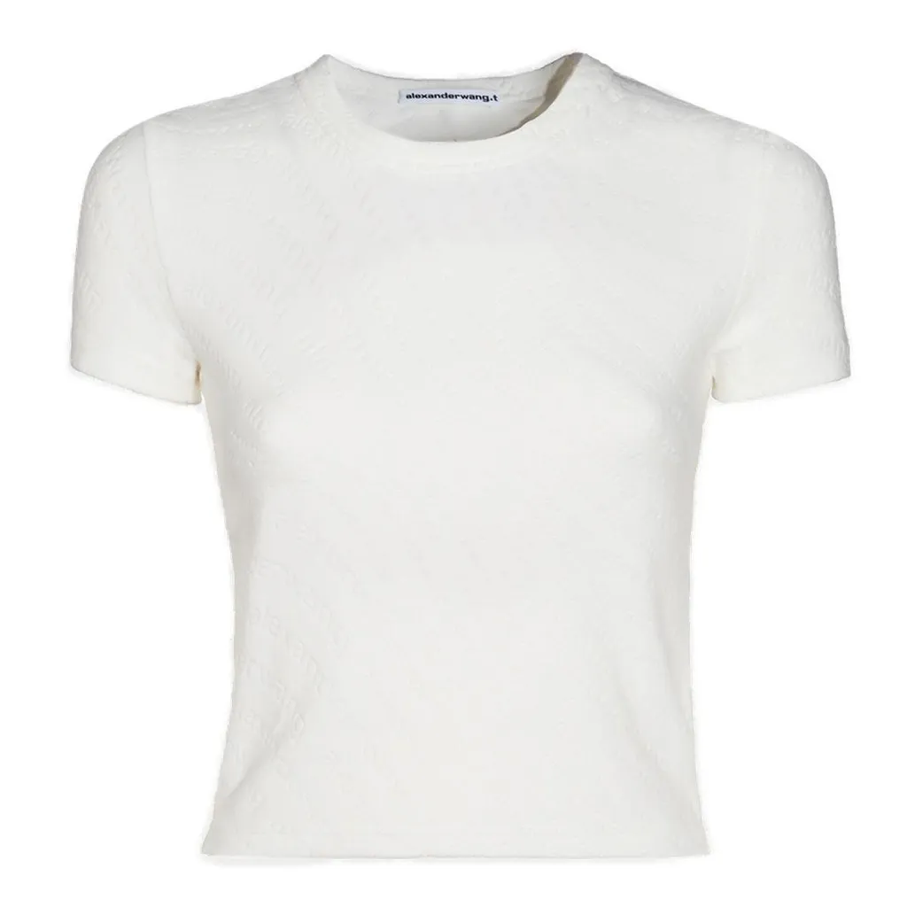 Logo Jacquard Crewneck Knit Top