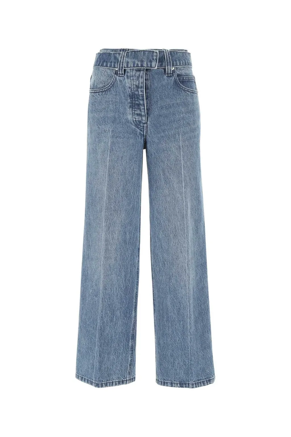 Raver Wide-Leg Belted Jeans