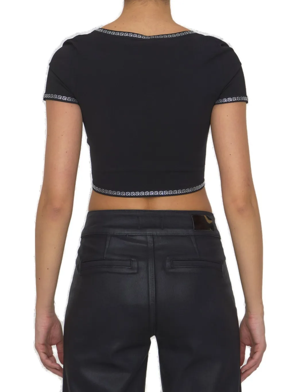 Logo-Detailed Crop Top